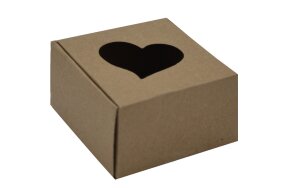 PAPER BOX HEART CRAFT 6,2x6,2x4cm PACK/25